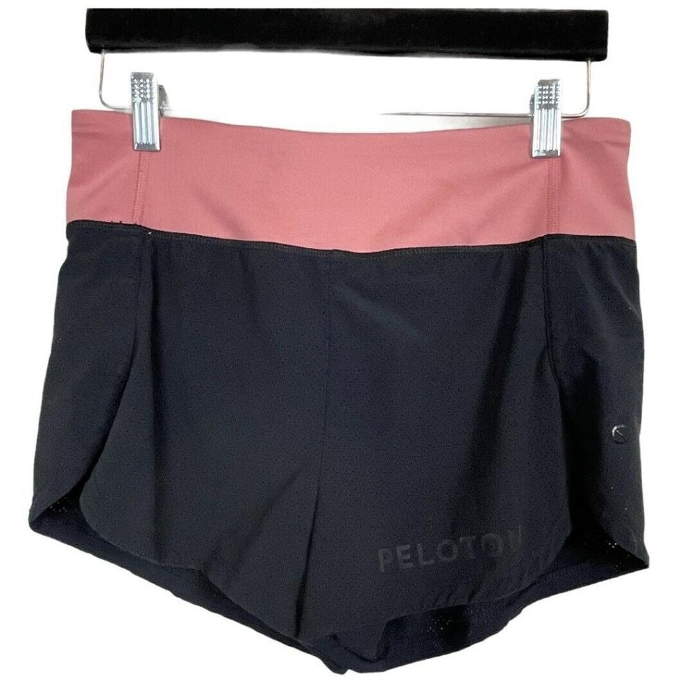 SHAPE Active Brand Peloton Women's Size XS Black Pink Mesh Lined Shorts